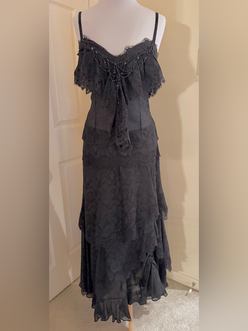 ORNA FARHO DRESSY SUIT/3PSC OUTFIT TOP/SKIRT BLACK SIZE FR40/8US